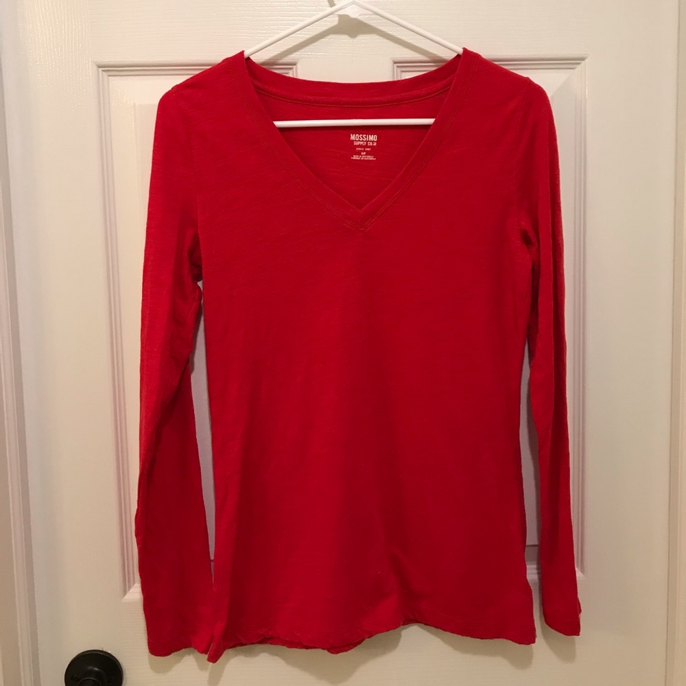 MOSSIMO SUPPLY CO. Red Long Sleeve Shirt